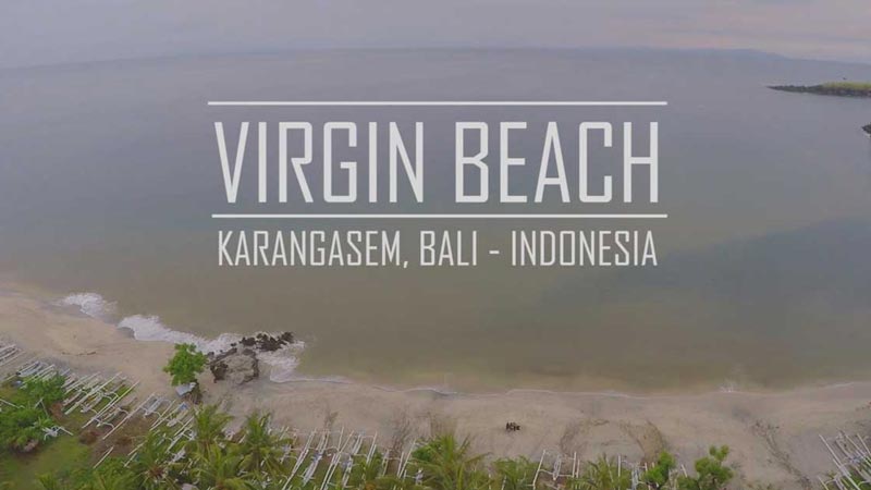 Stunning view of Virgin Beach Karangasem Bali