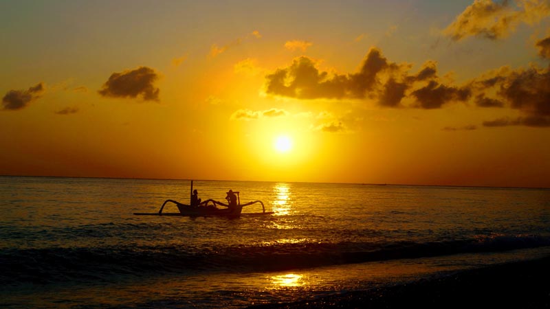 Watching Sunrise Amed Karangasem Bali