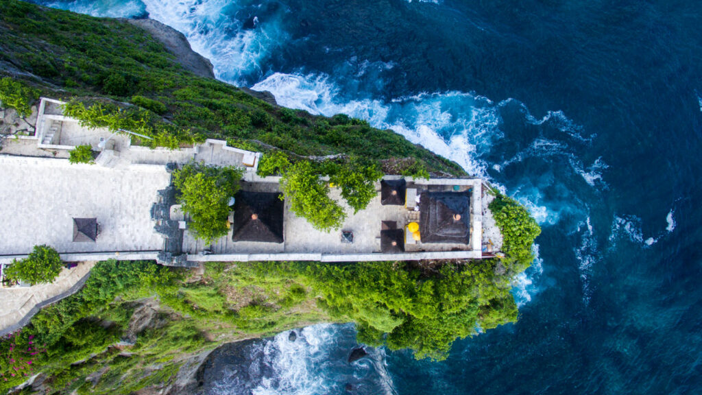 View of Uluwatu Temple Bali on the Cliffs