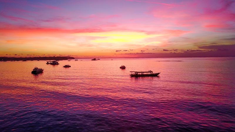 Sunset Nusa Lembongan Island Klungkung Bali