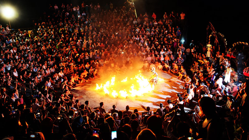 Uluwatu Kecak Dance performance at sunset, Bali's Entertaining Excursions.