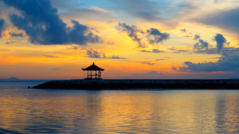 Watching the Sunrise In Matahari Beach Sanur