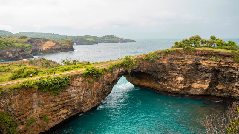 Unique formation at Broken Beach Nusa Penida