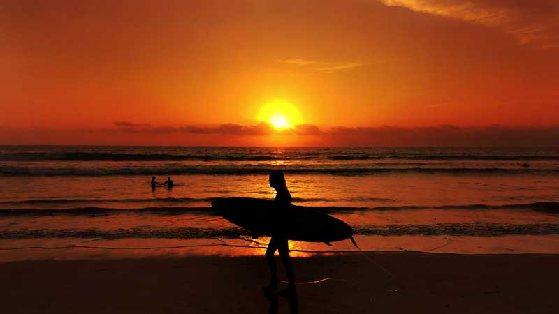 Legian Beach Bali Sunset