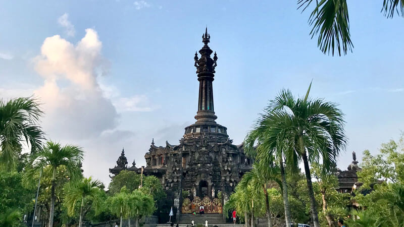 Peaceful morning at Bajra Sandhi Monument in Denpasar, Bali, showcasing the grandeur of Balinese architecture.