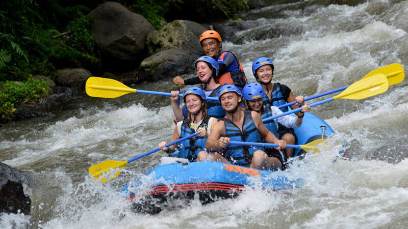 Whitewater rafting on the Telaga Waja River, Unforgettable Explorations for Young Adults in Bali