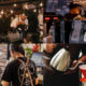 Montage of Seminyak's top coffee spots with baristas, coffee bags, and brewing process