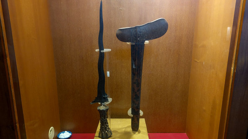 Exhibition of the keris collection at the Tabanan Museum Building, Bali