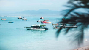 Fast Boat from Bali on Nusa Lembongan.