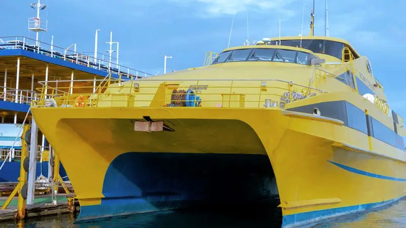 The Bounty Cruise Bali cruise ship is ready to sail to Nusa Lembongan