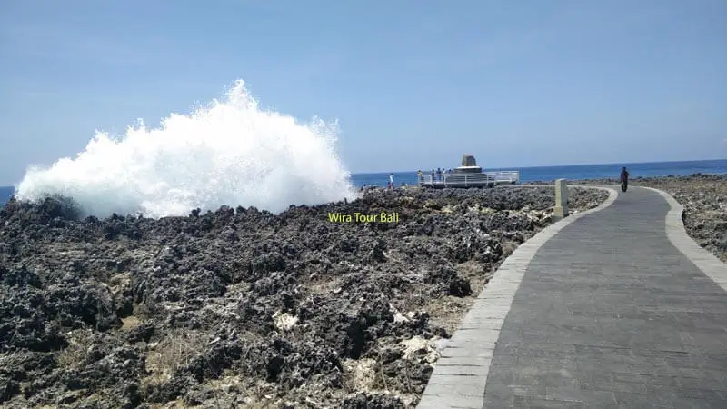 Waterblow Nusa Dua wave surge, South Bali attraction.