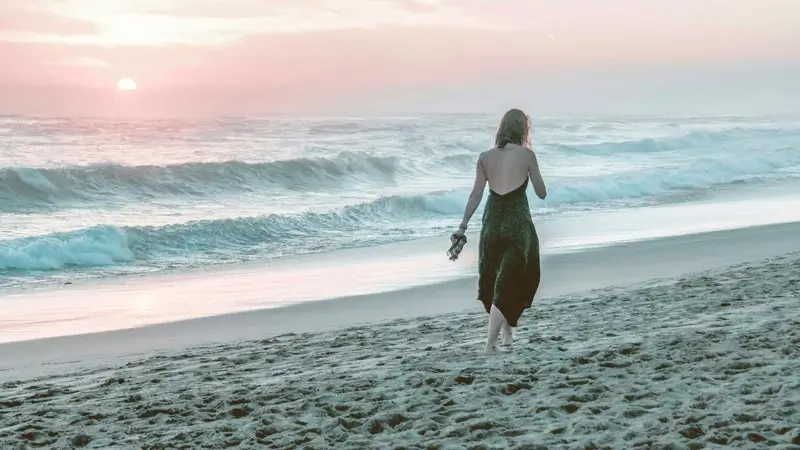 Sunset beach walk near Berawa Beach, Canggu