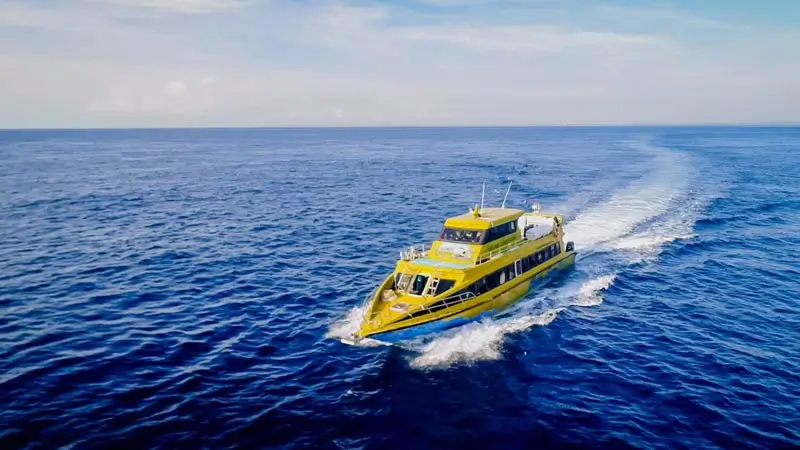 Golden Queen fast boat on the Bali to Nusa Penida route