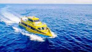Golden Queen fast boat Sanur to Nusa Penida crossing the sea