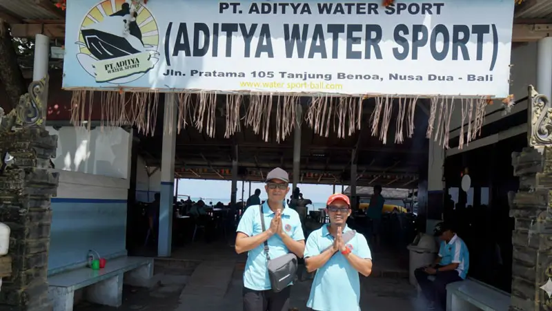Aditya Water Sport counter for voucher check-in (Tanjung Benoa water sports packages).