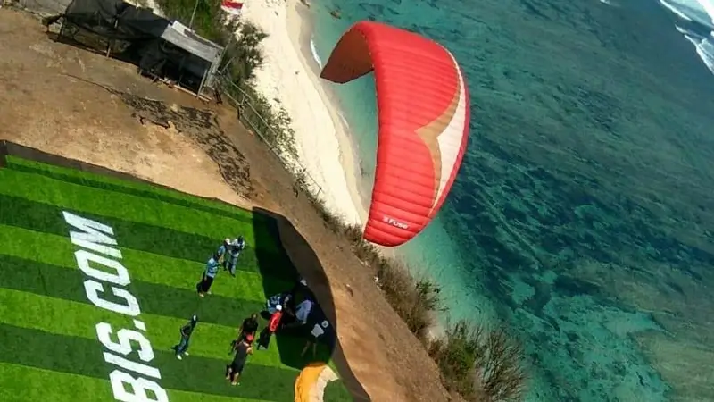 Timbis launch pad on the Kutuh cliff near Pandawa Beach